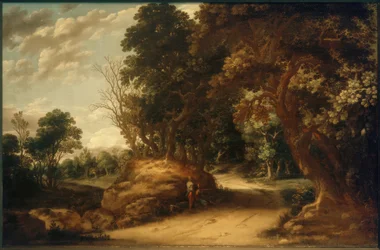 Wooded Landscape with Resting Wanderers