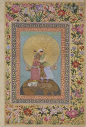 The St. Petersburg Album - Allegorical Representation of Emperor Jahangir and Shah