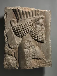 Fragment of a Wall Decoration from the Palace of Xerxes, Persepolis: "Guardsman" in Procession, 486-465 BC