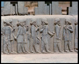 View of the reliefs of northern stairs