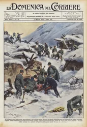 In Bolognola, on the Marche Apennines, a huge snow avalanche literally buried a part of the village