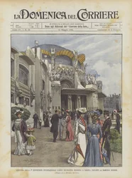 Opening of the First International Exhibition of Modern Decorative Art in Turin, in Front of the Rotunda of Honor