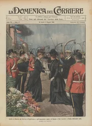 Arrival in Genoa of the Sovereigns of England and the Empress Mother of Russia and their meeting
