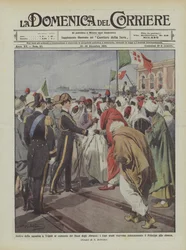 Arrival of the Squad in Tripoli Commanded by the Duke of Abruzzi, Arab Leaders Receive