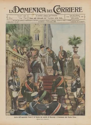 Arrival of Emperor Nicholas II of Russia at the Castle of Racconigi, the Hand-Kissing to Queen Elena