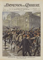 Against Italian Students in Vienna, a Fight Between Italian and German Students in Front of the University