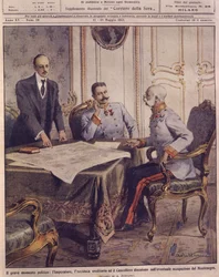 Cover Illustration of Emperor of Austria Discussing Possible Occupation of Montenegro
