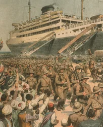 Landing of Italian troops in East Africa