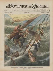 Dramatic shipwreck of an Italian fishing schooner in the Mediterranean near Alexandria