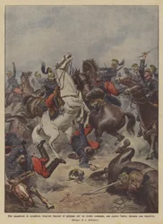 Two squadrons of French cavalry galloping due to a wrong command