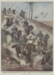 During a Reconnaissance Beyond Ain-Zara, the Florence Lancers Discover the Enemy and Return