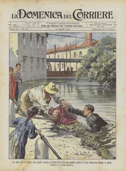 The Humble Acts of Valor, A Customs Guard in Milan Saving a Girl Who Fell into the Water