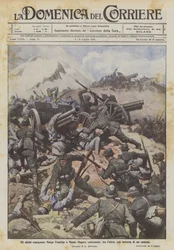 The alpini storm Malga Fossetta and Monte Magari, capturing, among other things, a battery of six cannons