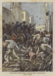The Serious Disorders in Cerignola (Foggia), the Cavalry Disperses the Revolting Peasants