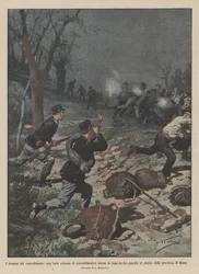 The dramas of smuggling, a strong column of smugglers put to flight by two guards