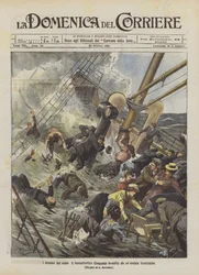 The Dramas of the Sea, the Transatlantic Campania Hit by a Formidable Wave