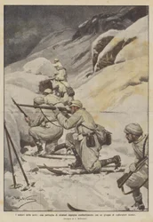 The Snow Soldiers, a Patrol of Skiers Engages in Combat with a Group of Enemy Scouts