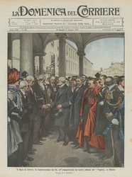 The Duke of Genoa, representing the King, at the inauguration of the new Veggion hotel in Milan