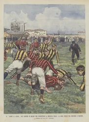 The Football Game at the Trotter in Milan to Win the Royal Medal, the Final Match Between Milanese and Torinese