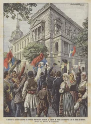 The Minister of Justice Announces from the Balcony of the Konak in Belgrade the Election of Peter
