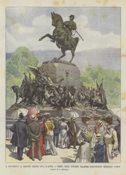 The Monument to Prince Amedeo, Duke of Aosta, in Turin, by Sculptor Calandra Inaugurated Last Wednesday