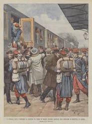 The Public Tries to Prevent the Departure from Paris of French Soldiers Destined for the Companies ?