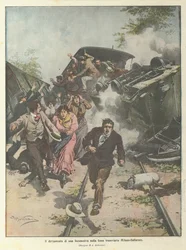 The Derailment of a Locomotive on the Milan-Gallarate Tram Line