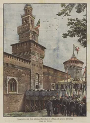 Inauguration of the Tower Dedicated to King Umberto I in Milan, in the Presence of the Sovereigns