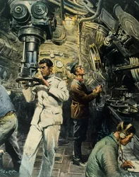 Interior of Submarine, illustration from La Domenica del Corriere, December 28