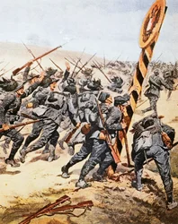 Italian Soldiers Crossing Austrian Border, June 1915