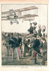 The flight of Leo Delagrange, La Domenica del Corriere