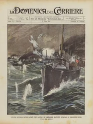 The Last Naval Battle in Front of Port Arthur, Japanese Torpedo Boats Attack Russian Torpedo Boats