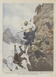The Alpine Catastrophe of Dent Blanche, Three Guides and a Traveler Fall Due to the Breakage