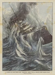 The Catastrophe of the Great Russian Battleship Petropavlovsk Blown Up with Supreme Commander Admiral Makarov