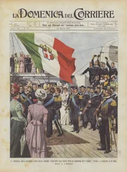 The Presentation of the Flag Made by the Ladies of Taranto to the New 5th Class Battleship