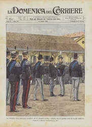 The Awarding of the Silver Medal to an Alpine Soldier in Milan for a Great Act of Valor