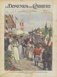The Tree Festival in Rome with the Participation of the Sovereigns, the Demonstration of the Schoolchildren