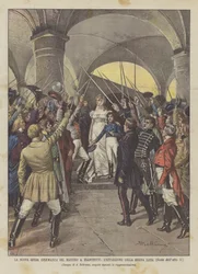 The New Opera Germania by Maestro A. Franchetti, the Appearance of Queen Louise (finale of Act II)