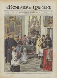 The Divorce Issue in Italy, the Public Subscribes in the Sacristies to Petitions Against Divorce