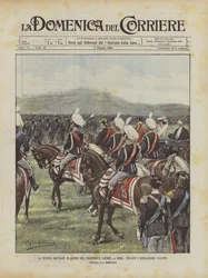 The Military Review in Honor of President Loubet in Rome, the Cyclist Bersaglieri Parade