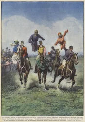 The horse race with dummies is quite popular in the countryside around Berlin