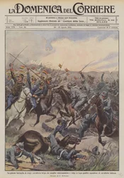 The Great Battle of Liege, Belgian Cavalry Valiantly Assaults and Puts to Flight Four