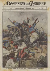 The Fierce War, Furious Battle Between French Turcos and German Artillerymen Around Charleroi (Belgium)