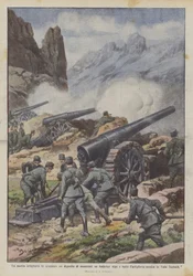 Our Artillery Blows Up an Ammunition Depot on Anderter Alpe and Beats the Artillery