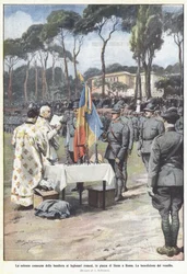 The Solemn Delivery of the Flag to the Romanian Legionnaires in Piazza di Siena in Rome