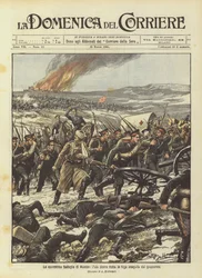 The terrifying battle of Mukden, the fleeing Russian right wing pursued by the Japanese