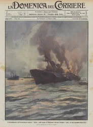 Sinking of the German Cruiser Mainz in the Waters of Helgoland During a Bold Raid
