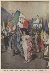 The Apotheosis of the Marseillaise at La Scala in Milan During the French Music Show for the Mutilated of the Face