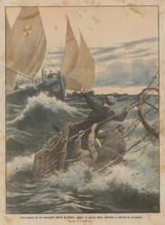The Adventure of Three Aeronauts Departed from Rome, Fallen into the Open Adriatic Sea and Rescued by Fishermen