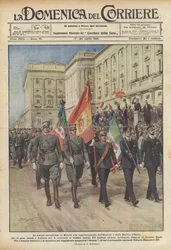 The festive welcome of Madrid to the representatives of the Italian Army and Navy
